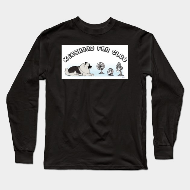 Keeshond Fan Club Long Sleeve T-Shirt by Coffee Squirrel